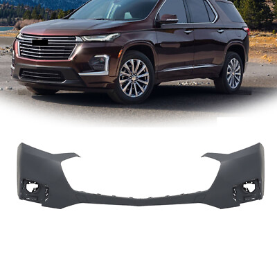 #ad Front Bumper Cover With Tow Hook Hole For 2018 2019 2021 Chevrolet Traverse $214.62
