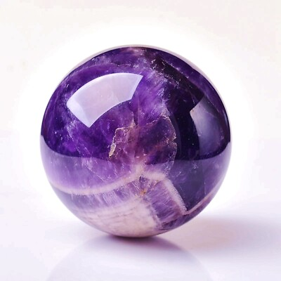 #ad 1pc Natural Dreamy Amethyst Sphere 45mm Quartz Crystal Ball Reiki Healing $16.19