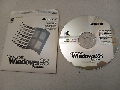 #ad #ad MIcrosoft Windows 98 Upgrade Disc Only $13.00