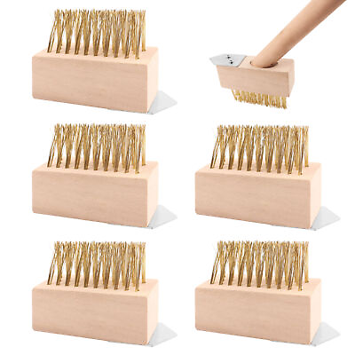 #ad #ad 5pcs Paving Moss Portable Hardwood With Wire Bristles Weed Brush Head For Cracks $23.35