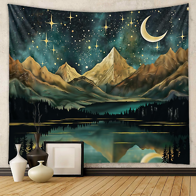 #ad Mountain Tapestry Nature Landscape Rocky Mountain Tapestry for Bedroom Aesthetic $16.65