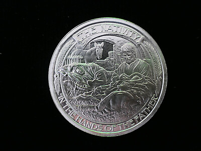 #ad The Nativity In The Hand Of the Father 1 Troy Oz 999 Fine Silver Round $38.00