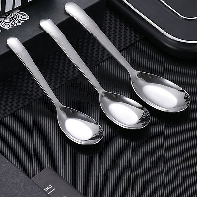 #ad Soup Spoon Eco friendly Polishing Surface Thickened Soup Spoon Tableware $7.08