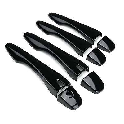 For Nissan Altima 2013 2018 Glossy Black Door Handle Covers Trim with Smart Hole $16.99