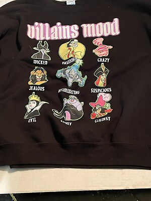 #ad Disney Villains mood long sleeve youth sweatshirt sz. XL 15 17 A3 A57 $19.96