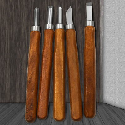 #ad 5pcs set Art Wood Hand Carved Chisels Tool Set DIY Woodworking Carving Knife Kit $7.84