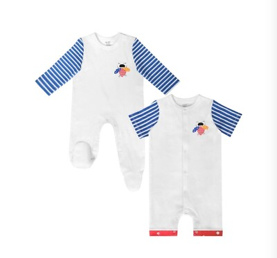 #ad TILLYOU Footed Sleep and Play Pajamas for Baby Romper Jumpsuit Size 0 3 Months $6.79