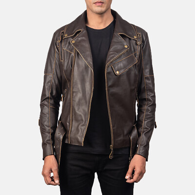 #ad New Vincent Leather Biker Jacket For Men Valor Wear Winter In 2 Colors. $150.00