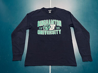 #ad Binghamton Bearcats NCAA Champion Black Long Sleeve Shirt Size Medium $17.99