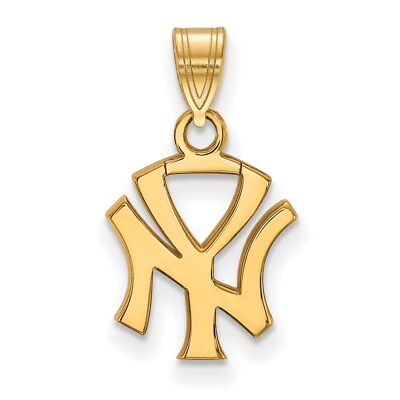 14k Yellow Gold MLB LogoArt N Y Small Pendant For Womens 0.81g $232.00
