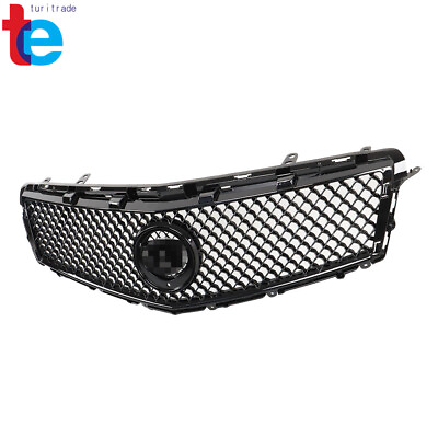 For 2013 2014 Cadillac ATS Front Bumper Grille Mesh Honeycomb Glossy Black $166.90