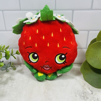 #ad Retro SHOPKINS STRAWBERRY Kiss Plush Stuffed Fruit Toy Fiesta Moose 6.5” $9.99