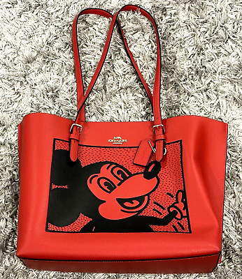 #ad Coach Disney Mickey Mouse X Keith Haring Highline Tote Authentic NWOT $108.75