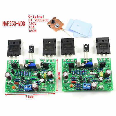 1 Pair NAIM NAP250 MOD CLONE Assembled Class AB Dual Stereo Amp Board 80W 8R $28.50