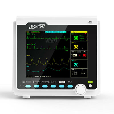 Patient Monitor ICU Vital Signs ECGRESPSpO2PRNIBPTEMP 8quot; Portable Medical $459.00