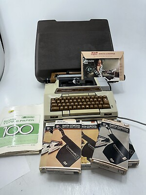 Vintage Smith Corona Coronamatic 2200 Electric Typewriter W Case Extras $108.70