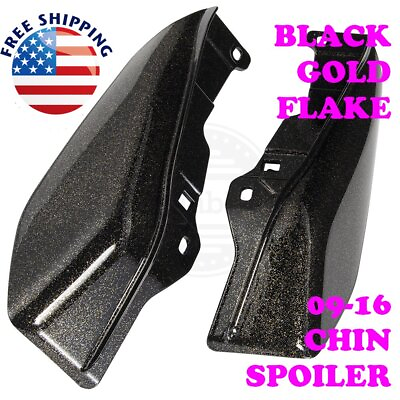 #ad Hard Candy Black Gold Flake Mid Frame Air Deflectors For 2009 Harley Touring $109.00