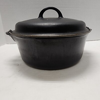#ad Griswold Cast Iron Dutch Oven 8 1278 And #8 Self Basting Lid Vintage $175.97