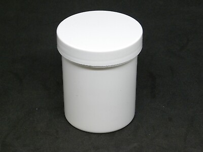 #ad NEW 4 oz White Plastic Ointment Storage Parts Travel Small Jar w Flat Lid HR $89.99