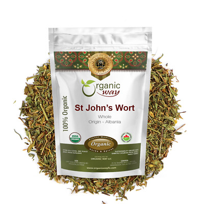 #ad Organic Way St. John#x27;s Wort Whole Organic Kosher amp; USDA Certified $19.99