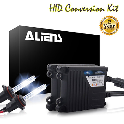 #ad ALIENS 35W HID Xenon Headlight Conversion Kit H10 10000K Deep Blue Bulbs $29.99