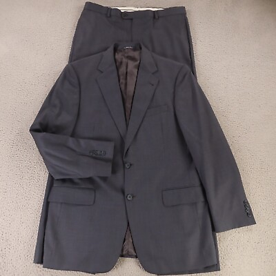 #ad Joseph Abboud Suit M MT Blue Birdseye Super 160s 100% Wool Twill USA 42L 36x31 $99.97