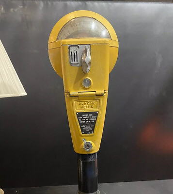 Vintage Yellow Duncan 60 Parking Meter Working $140.00