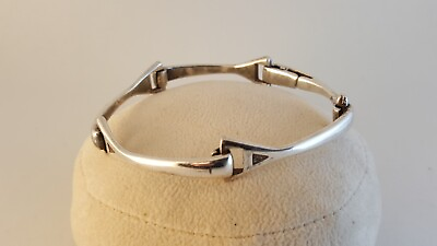 #ad Vintage modernist sterling silver bracelet Industria Argentina A81 $74.96