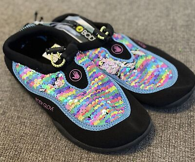 Body Glove Kids WaterShoes Black with Multi color Mermaid Girls Size 2 New $5.99