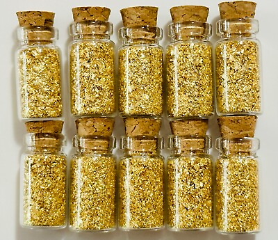 #ad 10 Bottles of Gold Leaf Flakes....1ml.... Lowest Price online $15.95