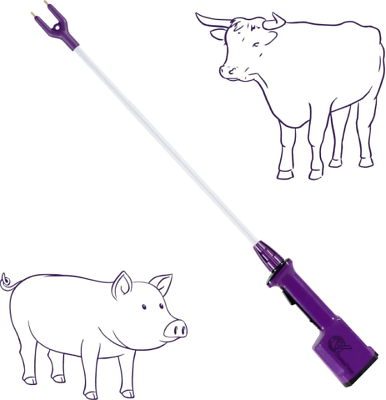 #ad Purple Rechargeable Livestock Prod Waterproof Cattle Prod Hot Shot Felixible $44.99