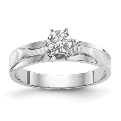 #ad 14k White Gold 1 20 carat Diamond Trio Engagement Ring Size6 $512.00