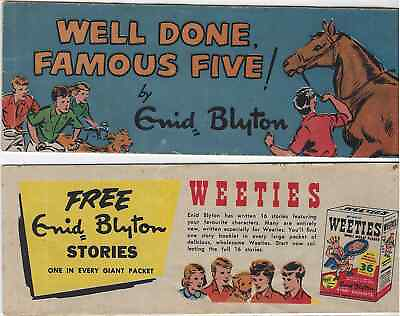 #ad WEETIES AUSTRALIA CEREAL GIVEAWAY PROMO ENID BLYTON WELL DONE FAMOUS FIVE 5 VFNM $169.00
