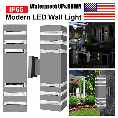 #ad Aluminum Down Wall Lamp Exterior Lights Sconce Way Corridor IP65 $38.45
