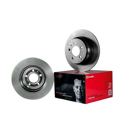 BREMBO BRAKE DISCS REAR AXLE 256MM SOLID COATED SURFACE WITH SCREWS 08.9488.11 GBP 44.99