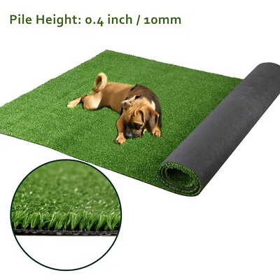 10x10ft Artificial Grass Fake Synthetic Turf Garden Landscape Lawn Carpet Rug #ad $160.00