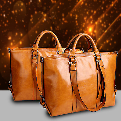 #ad New Women Large PU Leather Tote Bag Commute Handbag Shoulder Satchel Bag Elegant $18.85