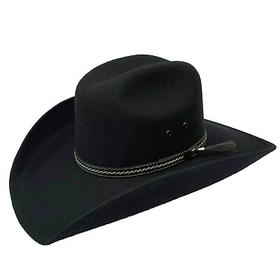 Men#x27;s Faux Felt Western Cowboy Tejana Sombrero Vaquero Mexican Hat Black $35.99