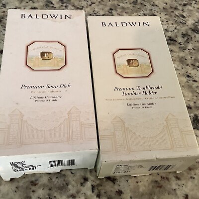 #ad BALDWIN quot;NAPOLIquot; Toothbrush soapHolder Solid Polished Brass Part #3407 3406 $79.99