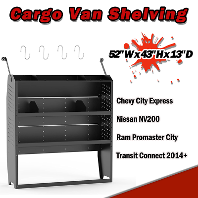 #ad 52quot;W Van Shelving for Transit ConnectChevy City ExpressPromaster CityNV200 $250.99