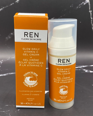 #ad Ren Clean Skincare Glow Daily Vitamin C Gel Cream 50 ml 1.7 oz BNIB $19.97