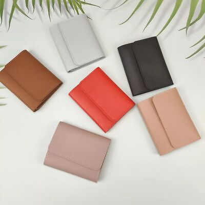 #ad 2Pcs Small Hasp Leather Wallet Credit Card Coin Purse Card Holder Women Men AU $13.75