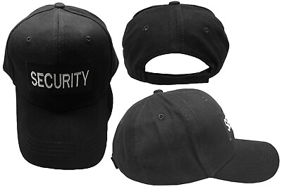 #ad Security guard officer cap hat embroidered black $12.88
