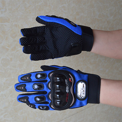 #ad Blue Motorcycle Bicycle Glove Bike Cycling Riding Full Finger Gloves M L XL $8.99