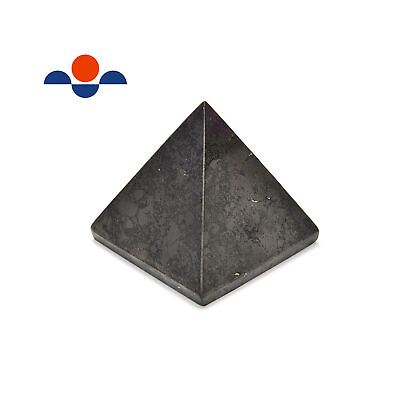 #ad Natural Shungite Pyramid Polished EMF Protection Size 40mm Sold Per Piece $20.99