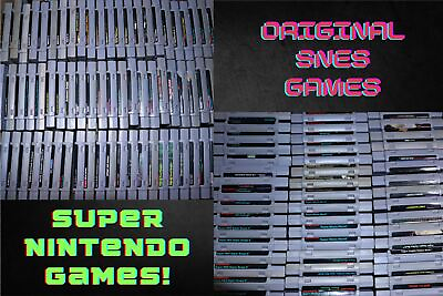 AUTHENTIC SUPER NINTENDO SNES GAMES YOU PICK BUY 2 GET 1 50% TESTED CLEAN PINS $44.77