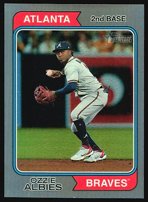 #ad 2023 Topps Heritage Chrome Ozzie Albies Refractor 374 #25 $5.99