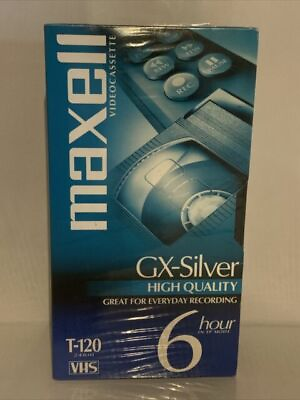#ad Maxell Blank VHS Tapes GX Silver T 120 NEW SEALED High Quality 6 Hour $5.99