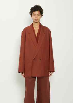 #ad Lemaire L8602 Unisex Cherry Mahogany DB Workwear Jacket Size M $680.20