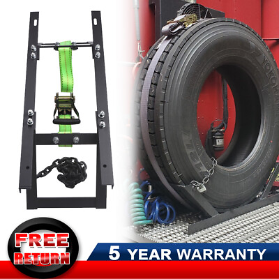 #ad Adjustable Semi Truck Tire Rack Spare Tire Carrier Tire Mount Holder w hardware $120.99